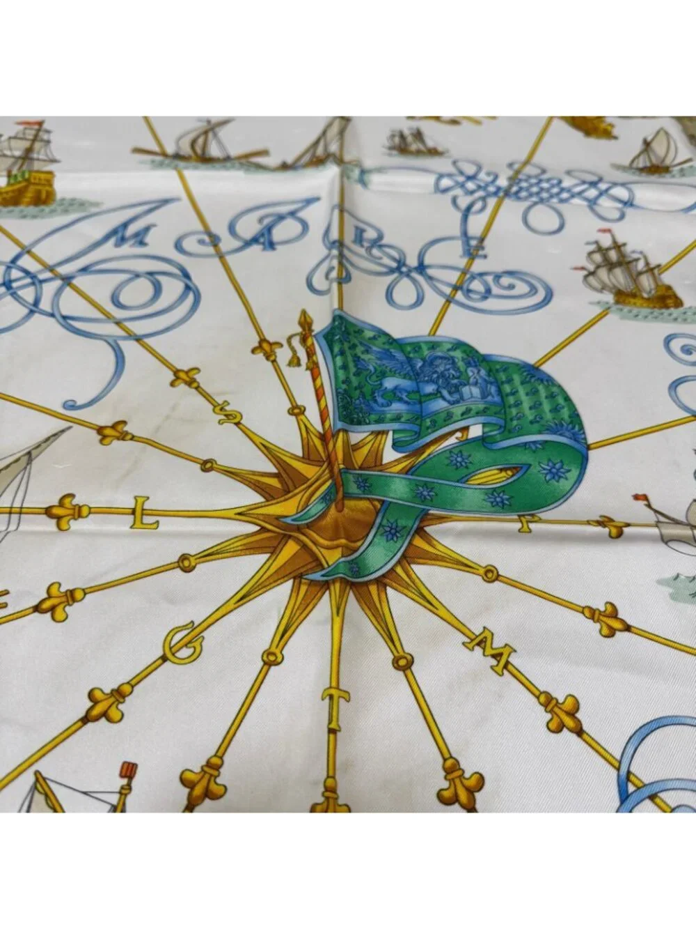 Hermes Carre 90 Voiles de Lumiere Sailing Ship Of Light Scarf